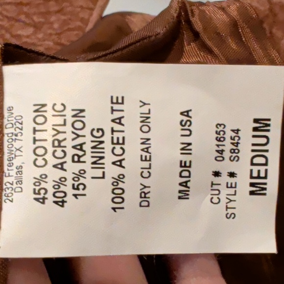 SADDLE RIDGE brown fringe western jacket - size medium - Picture 8 of 12